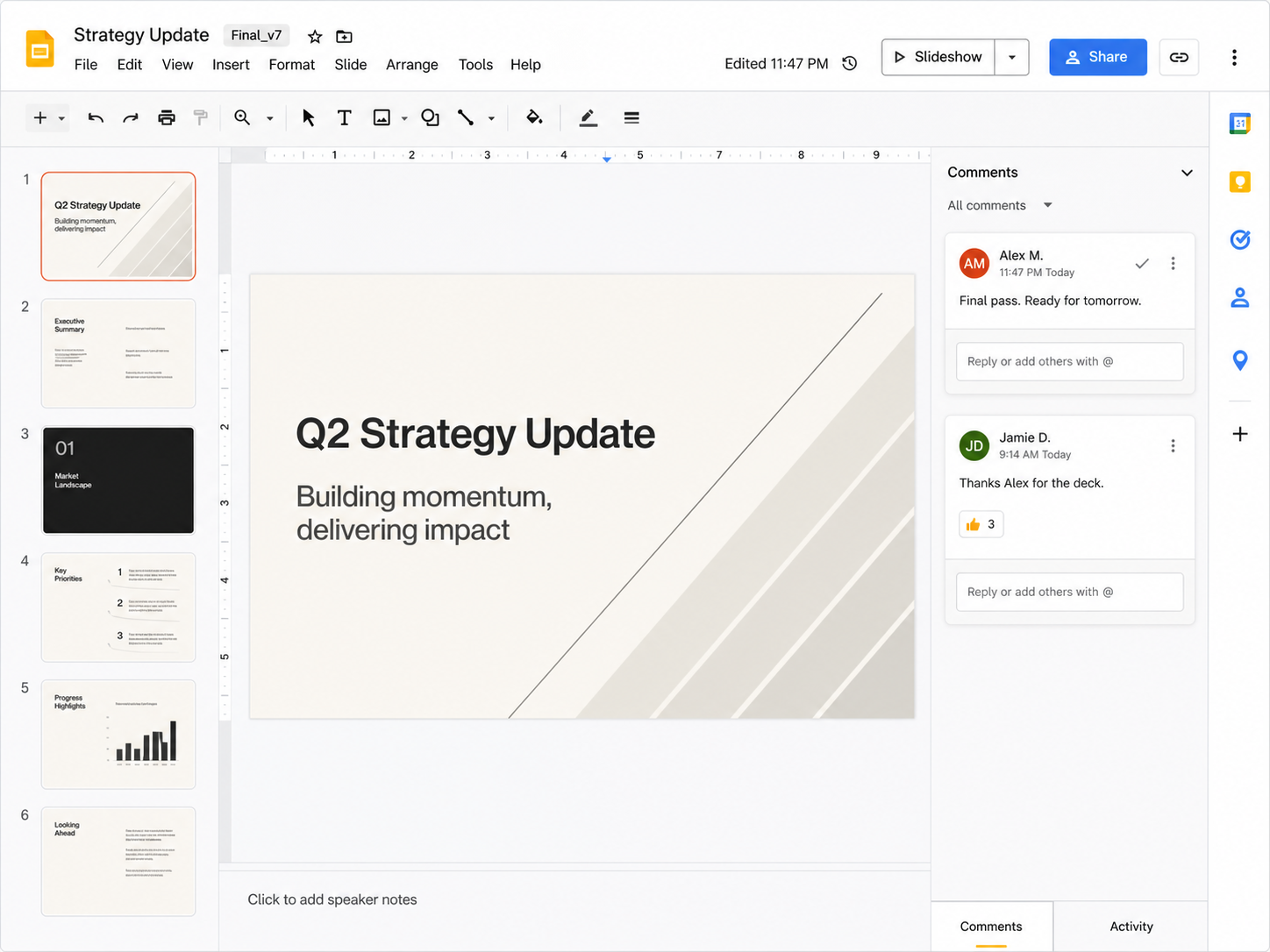 Deck workplace screenshot