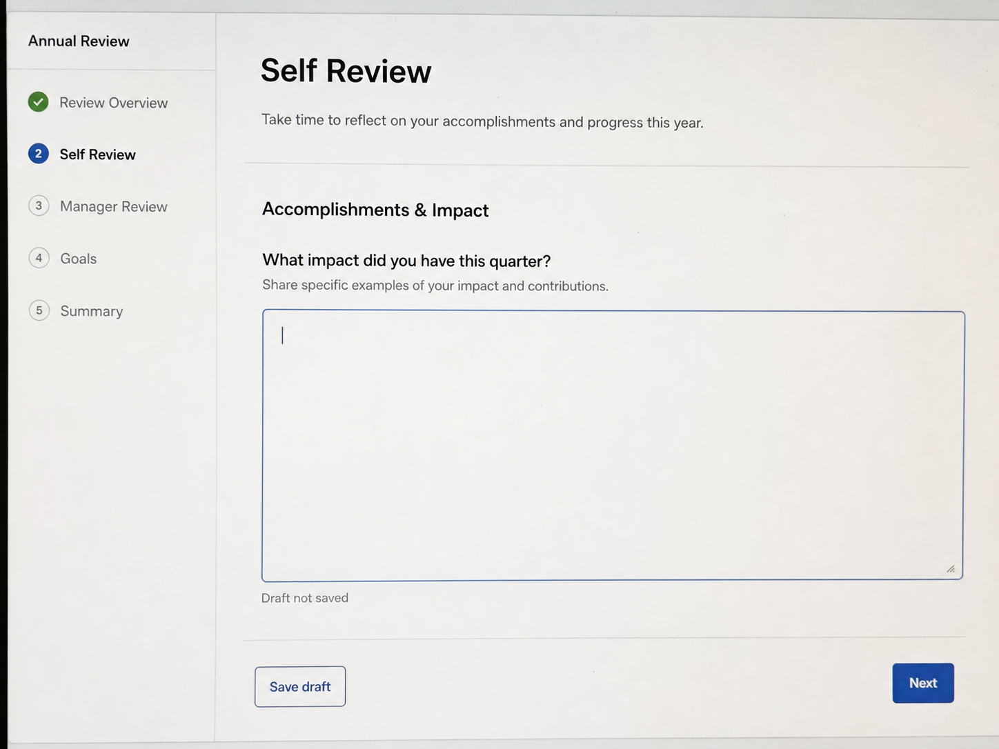 Review season workplace screenshot
